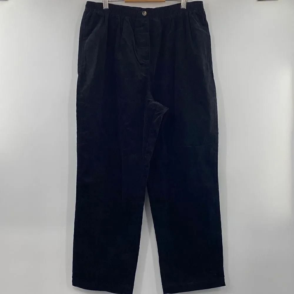 3For$20 Appleseed's Corduroy Black Pants size 16 Petite